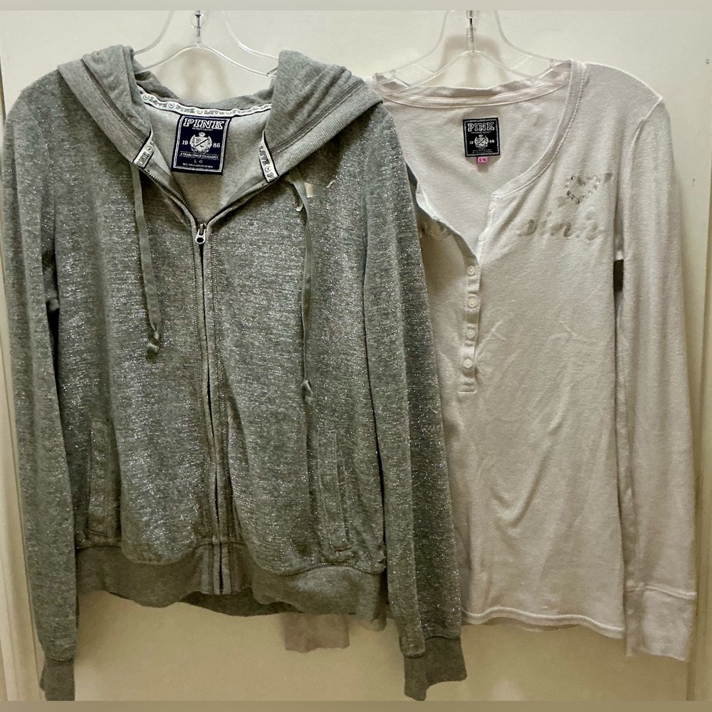 Pink VS Bling  Zip-Up Hoodie & Shirt - Rare Find! - Picture 3 of 8